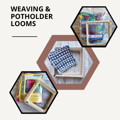 Harrisville Potholder Loom Kit - Cotton Loops (makes 2), Weaving