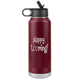 teelaunch Happy Looming Bottle Tumbler Loom Knitting Swag 32oz Maroon Tumblers