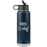 teelaunch Happy Looming Bottle Tumbler Loom Knitting Swag 32oz Navy Tumblers