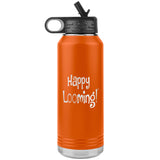 teelaunch Happy Looming Bottle Tumbler Loom Knitting Swag 32oz Orange Tumblers