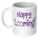 teelaunch Happy Looming Mug Loom Knitting Swag Purple Front/Back