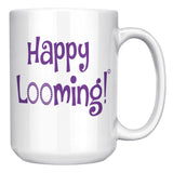 teelaunch Happy Looming Mug Loom Knitting Swag Purple Front/Back