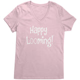 teelaunch Happy Looming V-Neck Shirt Loom Knitting Swag Light Pink / S Apparel