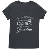 teelaunch Looming Grandma V-Neck T-Shirt Swag Charcoal / S / District Womens V-Neck Looming Swag