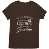 teelaunch Looming Grandma V-Neck T-Shirt Swag Espresso / S / District Womens V-Neck Looming Swag