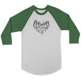 teelaunch Looming is a Work of Heart Raglan T-Shirt Swag White/ Kelly / S Apparel