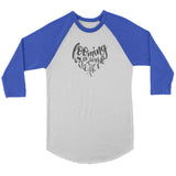 teelaunch Looming is a Work of Heart Raglan T-Shirt Swag White/ True Royal / S Apparel