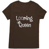 teelaunch Looming Queen V-neck Shirt Loom Knitting Swag Espresso / S / District Womens V-Neck Looming Swag