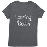 teelaunch Looming Queen V-neck Shirt Loom Knitting Swag Heathered Nickel / S / District Womens V-Neck Looming Swag