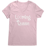 teelaunch Looming Queen V-neck Shirt Loom Knitting Swag Light Pink / S / District Womens V-Neck Looming Swag