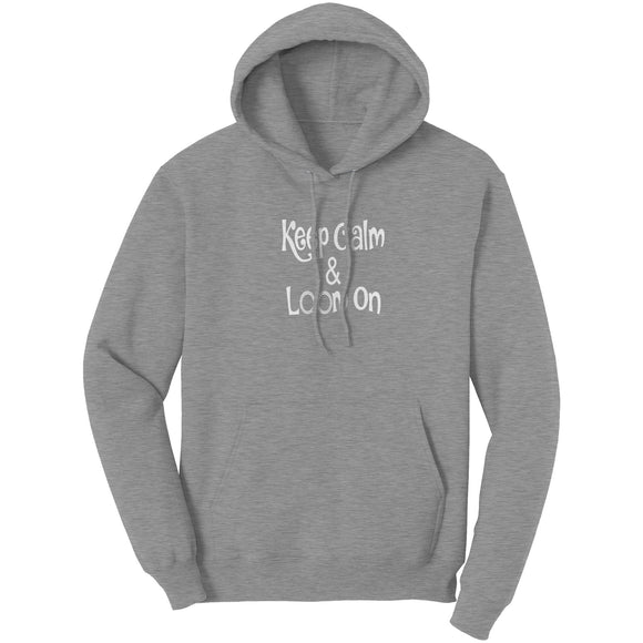 teelaunch Looming Swag: Keep Calm & Loom On Hoodie Athletic Heather / S Apparel