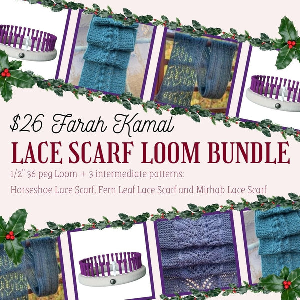 Loom Knit ePattern: Horseshoe Lace Scarf