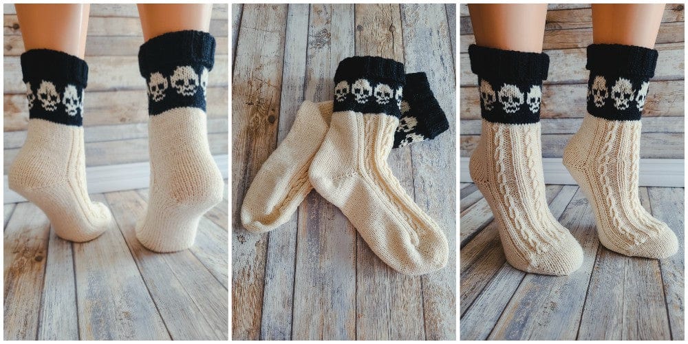 Loom Knit ePattern: Twisted Skellies Socks – CinDWood Looms
