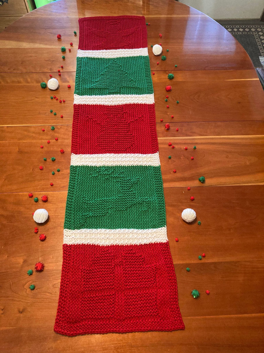 Loom Knit ePattern: Christmas Table Runner – CinDWood Looms