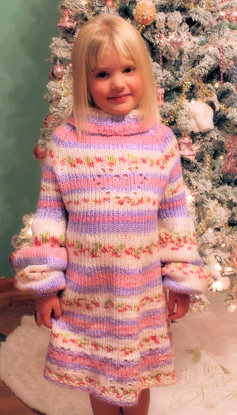 Loom Knit ePattern: Lace Heart Sweater Dress – CinDWood Looms