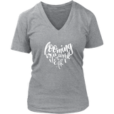 teelaunch Looming is a Work of Heart V-neck Swag District Womens V-Neck / Heathered Nickel / S Looming Swag