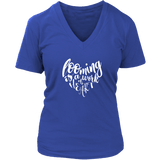 teelaunch Looming is a Work of Heart V-neck Swag District Womens V-Neck / Royal Blue / S Looming Swag