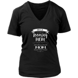 teelaunch Looming Mom is Cooler V-Neck t-shirt Swag District Womens V-Neck / Black / S Looming Swag