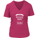 teelaunch Looming Mom is Cooler V-Neck t-shirt Swag District Womens V-Neck / Dark Fuchsia / S Looming Swag