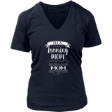 teelaunch Looming Mom is Cooler V-Neck t-shirt Swag District Womens V-Neck / Navy / S Looming Swag