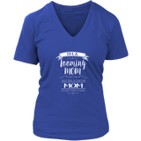 teelaunch Looming Mom is Cooler V-Neck t-shirt Swag District Womens V-Neck / Royal Blue / S Looming Swag